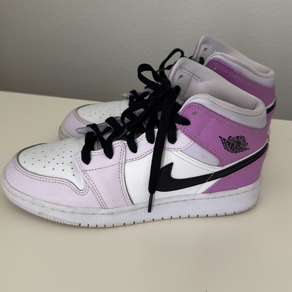 Air Jordan 1 Mid GS Purple White - Size 5Y | Gently Used - Picture 1 of 9
